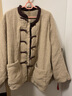 知筆墨做舊粗亞麻中式立領(lǐng)對襟棉服 知筆墨冬季小個(gè)子保暖外套寬松版女 麻色 均 碼 曬單實(shí)拍圖
