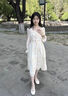 茯見瑪麗珍鞋女小皮單鞋法式仙女風(fēng)配裙子晚晚風(fēng)溫柔低跟豆豆奶奶鞋子 米色平底單鞋（偏小半碼） 36 曬單實(shí)拍圖
