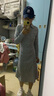 妙奕嘉長(cháng)袖連衣裙秋季新款裙子女配大衣高級感打底長(cháng)裙修身顯瘦小個(gè)子 灰色綁繩衛衣長(cháng)裙 M 【建議100-110斤】 曬單實(shí)拍圖