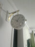 汉时（Hense） 创意轻奢双面挂钟现代简约挂墙时钟客厅挂表两面石英钟表HDS03 白色C款 实拍图
