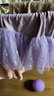 南瓜精靈兒童舞蹈服女童短袖春夏季連體練功服幼兒芭蕾舞裙中國舞體操服裝 淺紫色【短袖】 120 (建議110-120cm 33-38斤) 曬單實(shí)拍圖