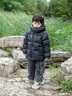 巴拉巴拉童裝兒童羽絨服冬季男童女童保暖連帽外套 黑色90001 白鴨絨(番鴨絨) 120 充絨量86g 曬單實(shí)拍圖