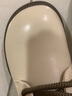 卓詩(shī)尼厚底馬丁靴女冬短靴圓頭英倫風(fēng)靴子系帶女鞋 米白色 36 曬單實(shí)拍圖