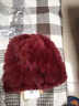 幕加格帽子女秋冬季2023新中老年人獺兔毛皮草帽子冬天媽媽奶奶圍巾5117 酒紅色 單頂帽子(帽網(wǎng)有彈性) 曬單實(shí)拍圖