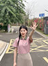 萬嘉宜萊（WAN JIA YI LAI）純棉餐飲工作服定制夏季服務(wù)員翻領(lǐng)T恤燒烤奶茶火鍋店短袖印logo 【無口袋】米色-綠領(lǐng) L 曬單實拍圖