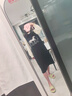 兩三事針織連衣裙女2025春季新款假兩件長(cháng)袖裙子長(cháng)裙梵高馭夢(mèng)云端 黑色-y L 曬單實(shí)拍圖