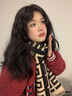 MAINLYKITTY圍巾女秋冬季女士圍巾披肩保暖圍脖生日送媽媽女友禮物 禮盒裝 【黑色】送女朋友實(shí)用老婆 曬單實(shí)拍圖