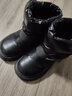 達芙妮皮毛一體雪地靴女加厚保暖棉靴女靴粗跟厚底加絨時(shí)尚短靴女4622608017 黑色（加絨） 35  曬單實(shí)拍圖