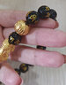 中國(guó)黃金（CHINA GOLD）黃金貔貅手鏈男士足金轉(zhuǎn)運(yùn)珠手串六字真言皮丘生日禮物送男友爸爸 14mm六字真言 約6g-貔貅+2金珠 曬單實(shí)拍圖