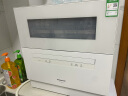 松下（Panasonic）洗碗机台式纳诺怡除菌净味 软水系统 80℃高温速洗 热风烘干双层碗篮 易安装 NP-TF6WK1Y（白色） 实拍图
