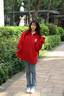 BJHG不計(jì)后果秋美式連帽運(yùn)動(dòng)衛(wèi)衣外套女潮牌高級(jí)感OVERSIZE情侶裝上衣 酒紅色 M 曬單實(shí)拍圖
