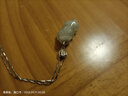 繆色（MiU Se）斜孔925銀金色吊墜扣頭玉佛觀(guān)音玉器扣子項鏈連接扣銀飾 款式1銀鍍金白色GSF-A12-204-1 曬單實(shí)拍圖