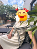 Olrain歐芮兒法式polo領(lǐng)連衣裙女夏季新款露肩假兩件拼接裙子 杏色 L 曬單實(shí)拍圖