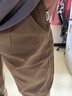 羅蒙（ROMON）休閑褲男寬松束腳大碼工裝秋冬季加絨純棉時(shí)尚潮流長(cháng)褲子男士男裝 卡其色 XL (145-165斤) 曬單實(shí)拍圖