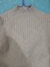 恒源祥半高領(lǐng)羊毛衫女短款毛衣內搭100純羊毛絨衫冬季新款加厚針織打底 米灰色 L 適合110-120斤 曬單實(shí)拍圖