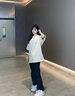 BJHG【星星B系列】不計后果夏季重工荊棘刺繡環(huán)保麂皮絨短袖T恤男上衣 米杏黃 M 曬單實(shí)拍圖