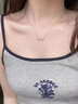 法蔻 FARCOKO奢侈項鏈女士蝴蝶結時尚品牌首飾品情人節(jié)禮物送女友老婆520 蝴蝶白金色·當/次日達·不刻字 曬單實拍圖