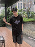 NBA球員號碼系列 快船/湖人/勇士/太陽(yáng)隊 中性男女士夏季運動(dòng)t恤短袖 洛杉磯湖人隊/黑色 L 曬單實(shí)拍圖