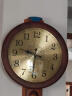 凯恩斯（KAIENSI） 大厅欧式挂表美式圆形家用实木创意钟表时钟挂钟客厅装饰大号 6010橡木色数字盘【30厘米】 实拍图