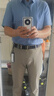 依文【三防面料】男士免燙短袖襯衫夏季涼感透氣商務(wù)行政正裝半袖襯衣 灰藍(lán)色 41 曬單實(shí)拍圖