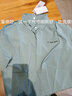 萊北（LAIBEI）冰絲彈力襯衫男短袖夏季商務(wù)休閑薄款襯衣免燙男裝工作上班衣服 581綠色 XXXL/185【150-165斤穿】 曬單實(shí)拍圖