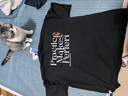 熊貓·本2025年夏季新款印花T恤男日常百搭基礎休閑圓領(lǐng)學(xué)生情侶短袖 花卉黑色 索羅娜面料 XL 曬單實(shí)拍圖