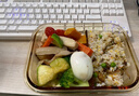 蒸煮俠玻璃飯盒微波爐專用加熱飯盒上班族透明保鮮盒分隔大容量餐碗帶蓋 【長3格】餸餐包+餐具 1040ml 茶色高硼硅【高品質(zhì)玻璃飯盒】 曬單實拍圖