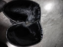 卓斯尼斯（JOISNEAS）馬丁靴男秋季新款高幫真皮英倫拉鏈休閑工裝靴加絨保暖機(jī)車騎士靴 黑色加絨棉靴（內(nèi)增高6cm） 41（標(biāo)準(zhǔn)皮鞋尺碼） 曬單實(shí)拍圖