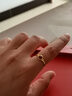 明牌珠寶  足金黃金歐式風紅色琺瑯圓形繆斯戒指AFM0281工費550 足金戒指 14號 約3.67克 曬單實拍圖