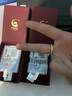 中國(guó)黃金（CHINA GOLD）足金婚慶硬金520.1314摯愛(ài)情侶戒指送女友老婆生日七夕情人節(jié)禮物 男戒20# 凈金重約2.5g【玫瑰花禮盒款】 曬單實(shí)拍圖