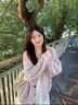 韓璐嬌（hanlujiao）早春白色吊帶連衣裙子春季女裝2025新款韓系春裝穿搭氣質(zhì)長裙套裝 香芋紫開衫+吊帶裙【套裝】 M 曬單實拍圖