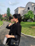 YOMC黑色西裝外套女2024新款春秋百搭小個子今年流行感炸街休閑小西服 黑色 M 【適合101-110斤】 曬單實拍圖
