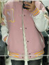 NASA BASE联名款棒球服男女潮牌秋冬季宽松高街学生情侣装美式休闲夹克外套 粉红色 M（建议90-125斤） 晒单实拍图
