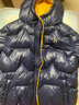 哈吉斯（HAZZYS）品牌童裝男女童羽絨服冬新品高拉鏈簡(jiǎn)約保暖連帽輕薄羽絨服 藏藍(lán) 130 曬單實(shí)拍圖