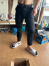 羅蒙（ROMON）春夏季休閑褲子男款九分褲薄料彈力韓版純棉米白色新款修身小腳 黑色-九分褲 32 /建議130-140斤 曬單實拍圖