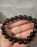 石玥珠寶精品10mm天然金沙黑曜石手串本命年轉(zhuǎn)運珠佛珠手鏈男女士水晶瑪瑙 金沙黑曜石手串 曬單實拍圖