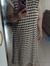 雅鹿【100%純棉】睡裙女士睡衣帶胸墊無袖家居服黑白條紋可外穿 2XL 曬單實拍圖