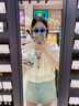 小野七天杏色一字肩吊帶裙泡泡袖娃娃衫上衣女夏2025新款別致方領短袖襯衫 娃娃衫杏色 M[90-110斤] 曬單實拍圖