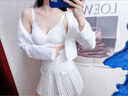 JERRIE MOCK夏季無痕薄款內衣女小胸聚攏新款防下垂收副乳少女文胸罩套裝 雪白色（單文胸） M (75AB/70C) 曬單實拍圖