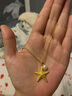 航民首飾 黃金吊墜足金999海星密語(yǔ)星星項墜XYG1031工費80元/件生日禮物 3.58g 曬單實(shí)拍圖