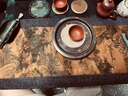 塔馳密司（TOUCH MISS）香云紗茶席中式復(fù)古茶旗山水畫茶幾干泡席高端真絲防水茶桌墊桌旗 山水間香云紗茶席 曬單實(shí)拍圖