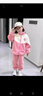 咭卡咭為女童秋冬套裝加絨2025冬季新款4-6歲洋氣小女孩衣服兒童兩件套1-3 粉色 130 碼建議6-7歲(身高125左右） 曬單實拍圖