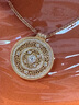 老鋪黃金古法手工足金項(xiàng)鏈 · 如意圓滿鉆飾吊墜（金鏈款 · 加大號(hào)） 加大號(hào)金重約34.2g 曬單實(shí)拍圖