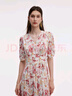 歌莉婭真絲連衣裙女2025新款夏季度假風(fēng)穿搭桑蠶絲長裙1E6L4K99A 93D淡粉鳶尾花印花 XL 曬單實(shí)拍圖