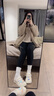依思 Q（exull）洞洞鞋女夏季2025新款厚底增高輕便涼拖鞋女防滑軟底日常沙灘拖鞋 白色-海洋之星 38-39 曬單實(shí)拍圖