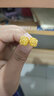 周大福 爆閃方糖黃金耳釘(工費320)約3g F229665 曬單實拍圖