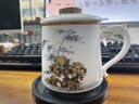 溪谷冰種羊脂玉瓷辦公杯帶過(guò)濾內膽茶水分離杯老板杯會(huì )議室水杯 冰種素燒文軒杯【和氣生財】1個(gè)400ml 禮盒裝 曬單實(shí)拍圖