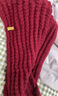 槿城紅圍巾女冬季新年冬天針織毛線(xiàn)圍脖百搭高級感加厚保暖HP02 麻花紋-紅色 均碼 曬單實(shí)拍圖