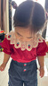 幼歌（YOUGE）嬰兒草莓休閑牛仔短褲夏季新款寬松柔軟木耳邊褲子 牛仔藍(lán) 110 cm 曬單實拍圖