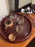 瑯庭琊坊 德國電木茶盤家用大小號茶海圓形泡茶托盤高檔現(xiàn)代功夫茶托盤 長50cm寬50cm高5cm 曬單實拍圖